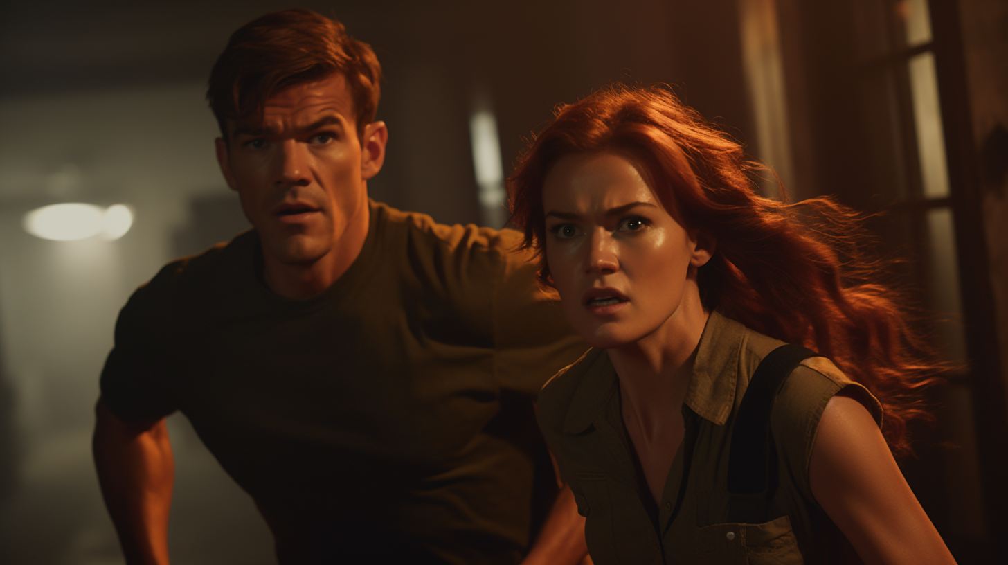 Young Alan Ritchson and Isla Fisher in Army Base Corridor  ?‍♂️