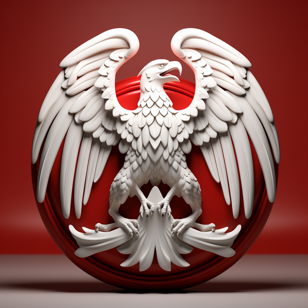 Monochromatic Albanian Two-Headed Eagle Logo