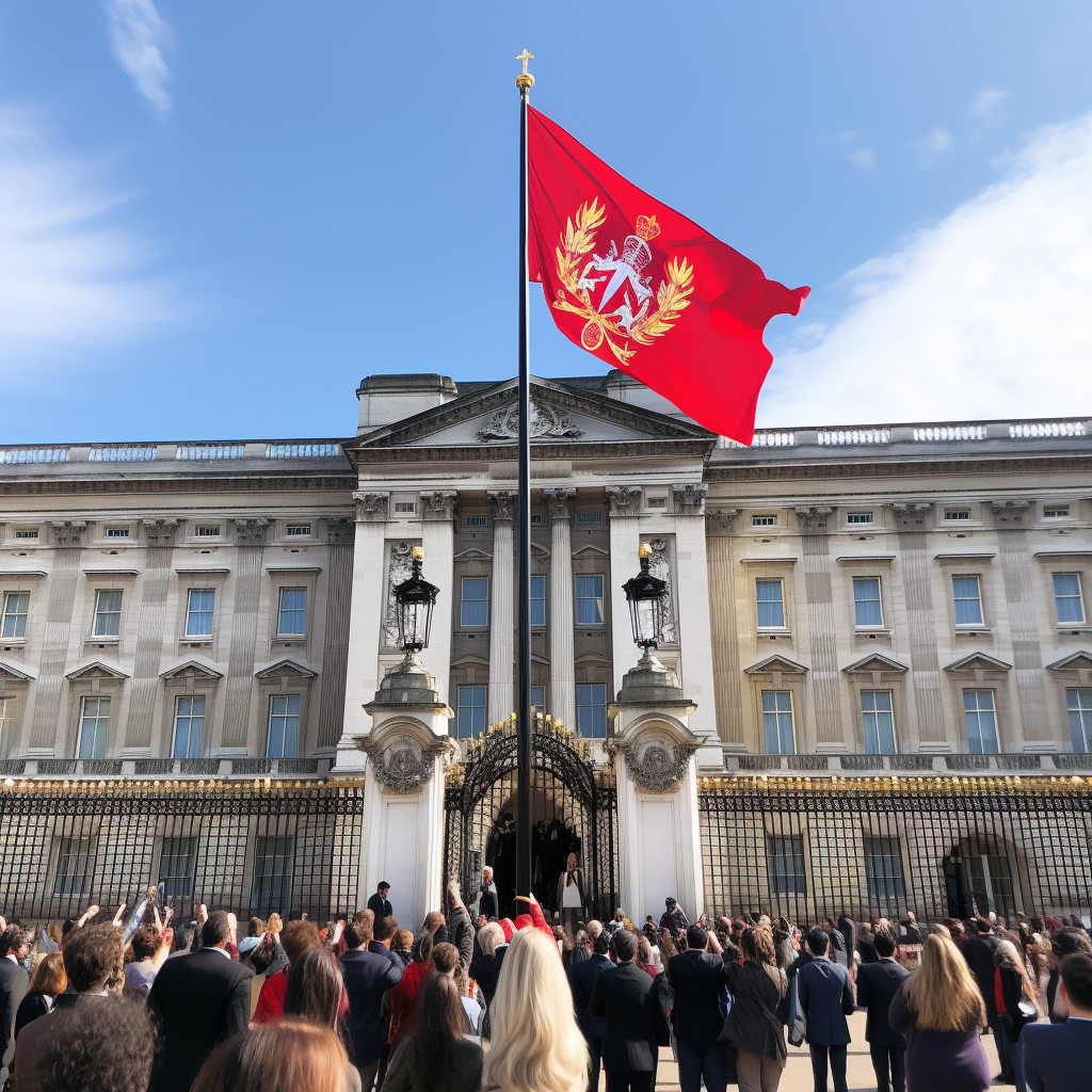 Albanian flag being celebrated