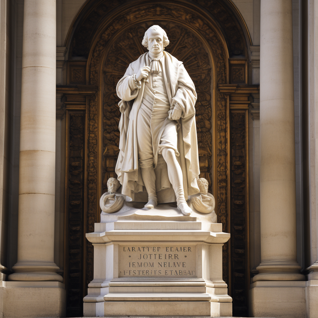 White Stone Statue of Albert Einstein