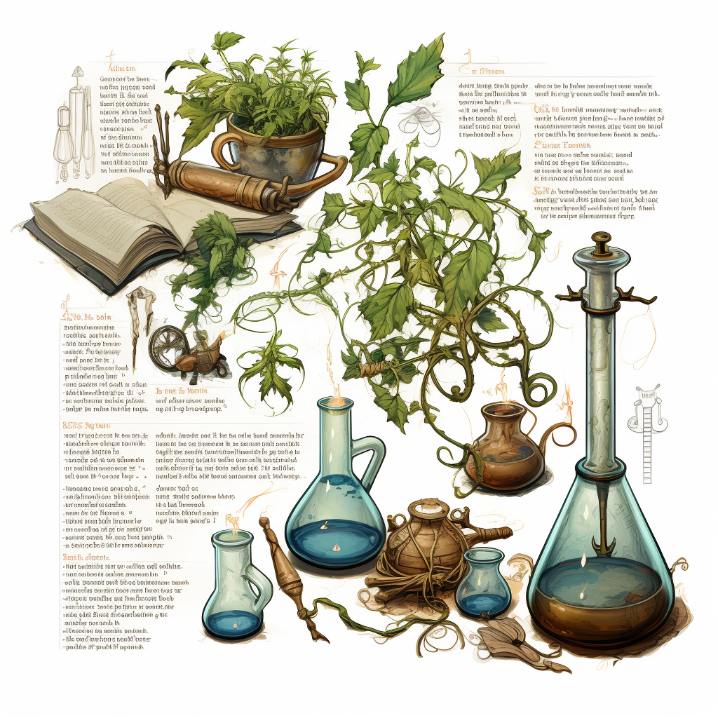 Alchemist herbs RPG item book notes