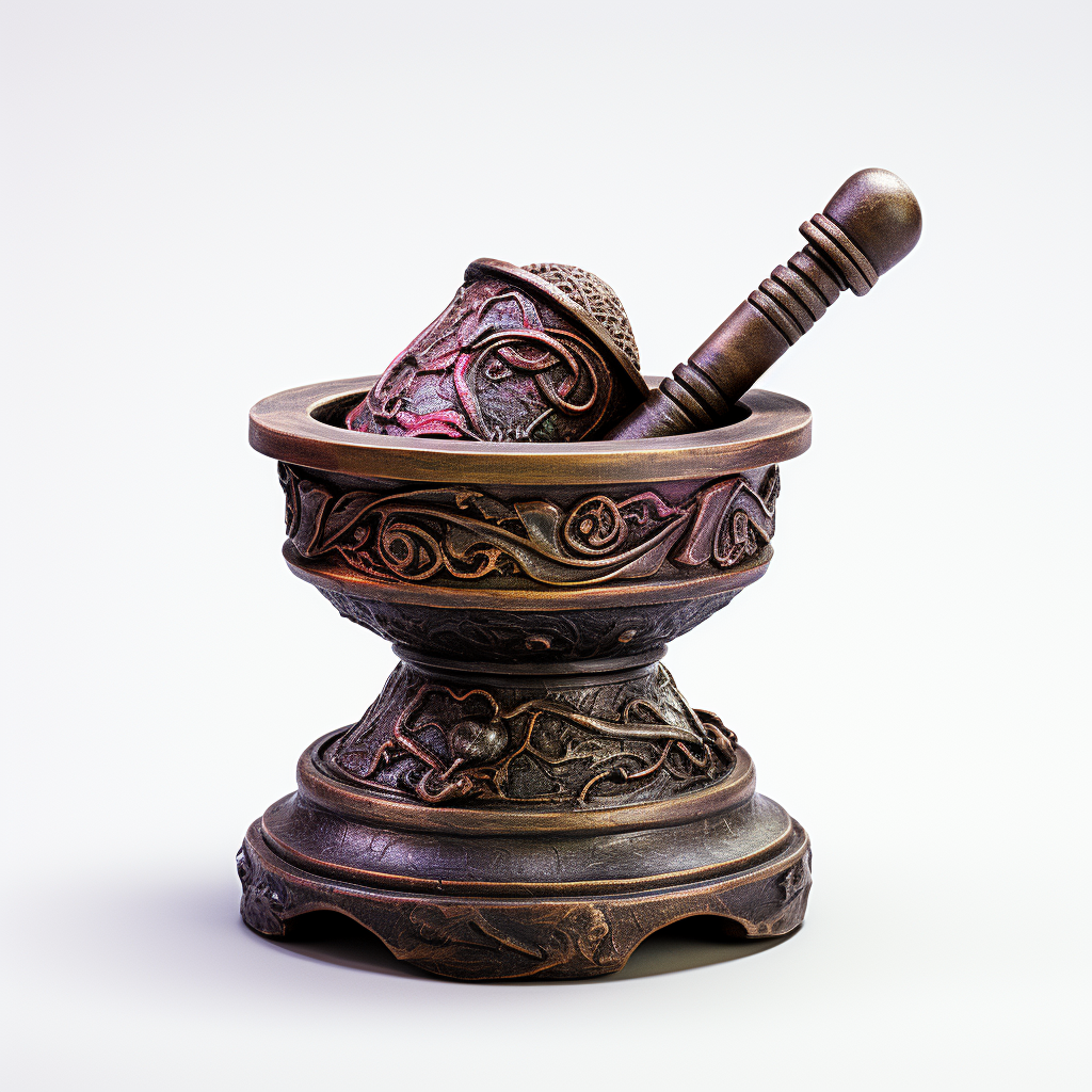 Ornate Alchemist's Mortar and Pestle