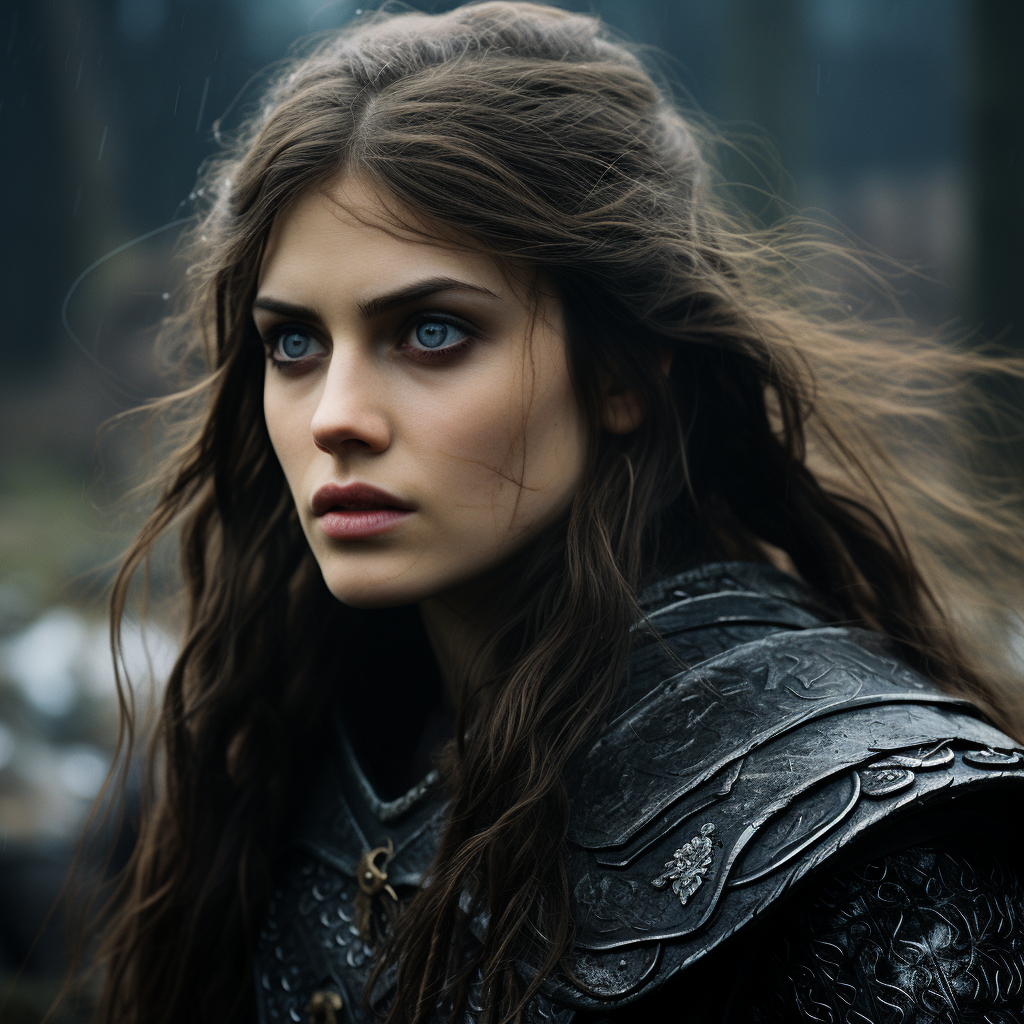 Alexandra Daddario as a Norse warrior