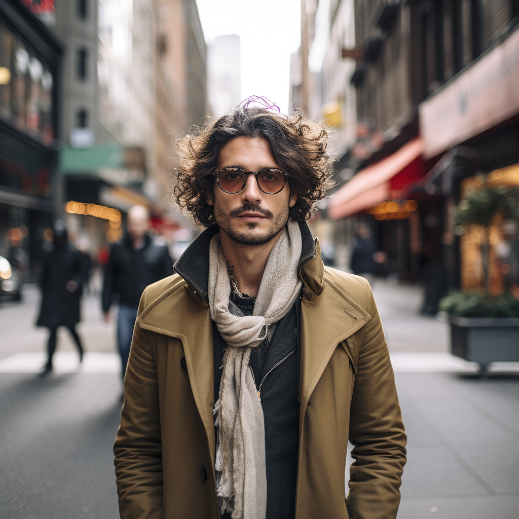 Portrait of Brazilian art director in New York