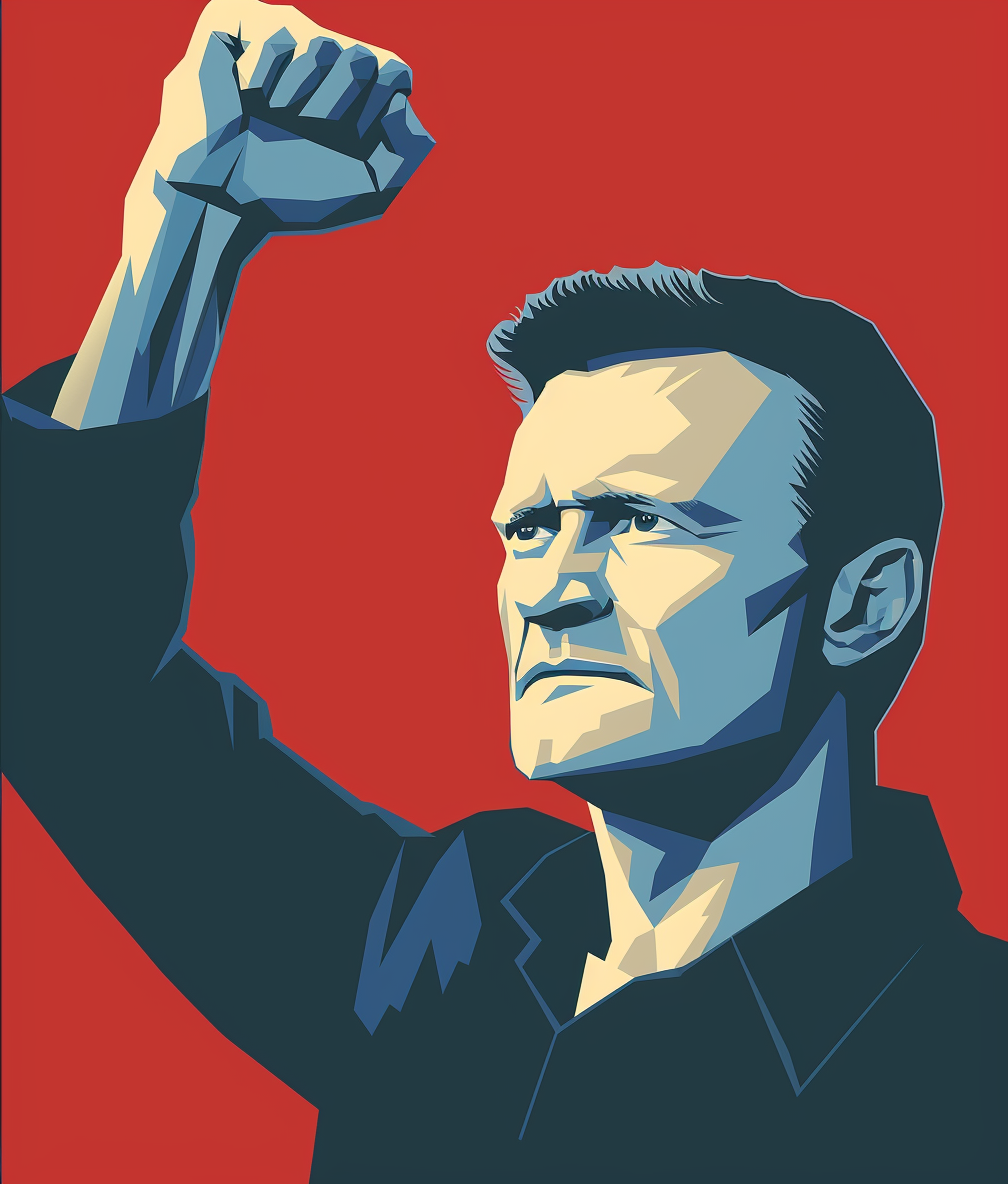 Alexei Navalny protest poster style