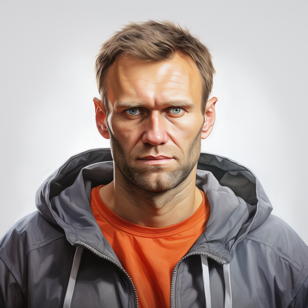 Alexej Navalny in photorealistic portrait.