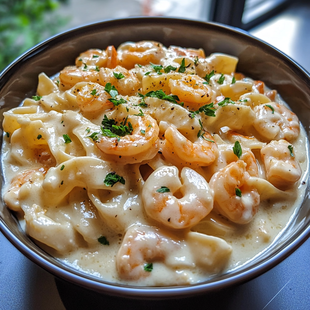 Delicious Alfredo Pasta with Shrimp