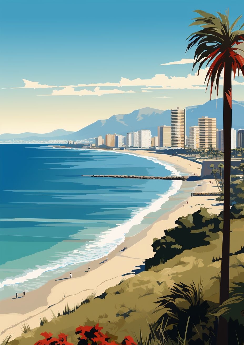 Beautiful Alicante city vector art