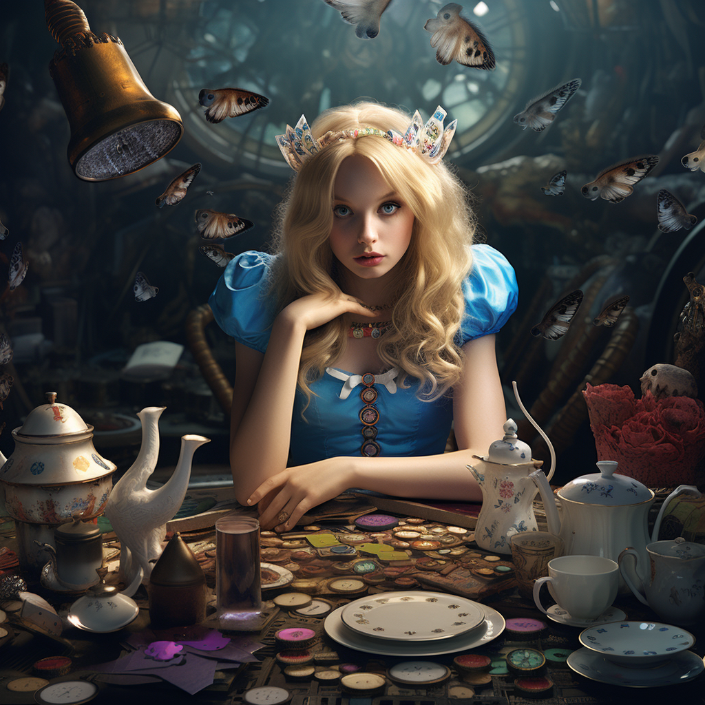 Alice in Wonderland character illustration