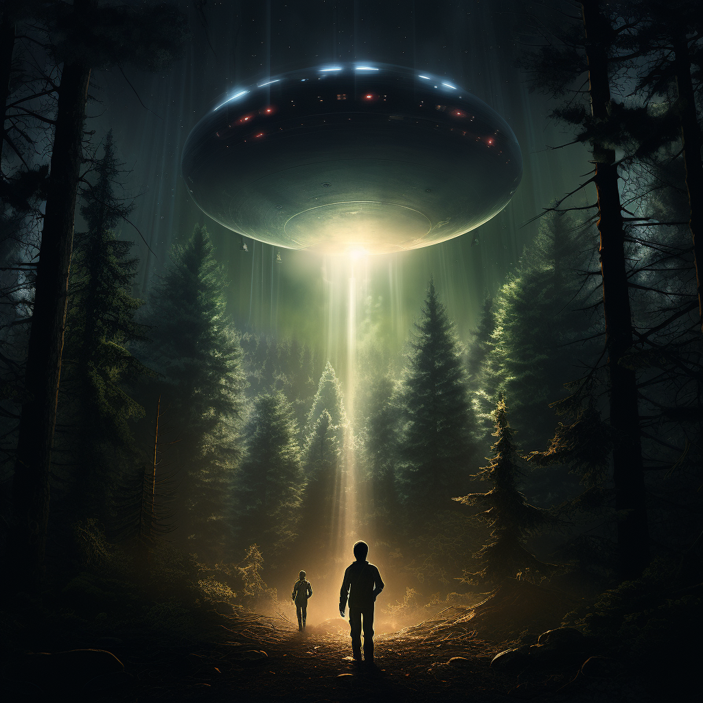 Mysterious Alien Abduction in Forest