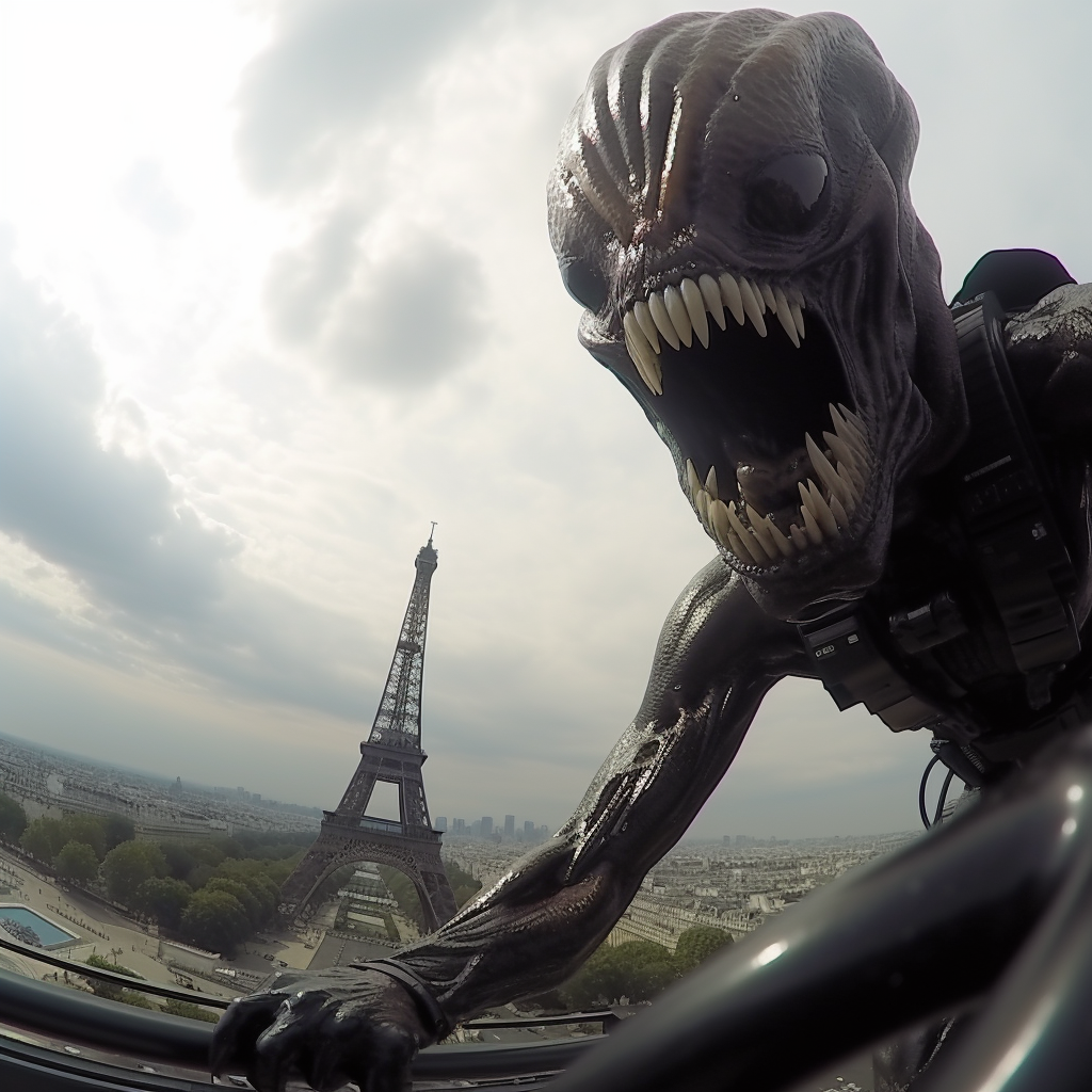 Shocking alien attack in Paris footage