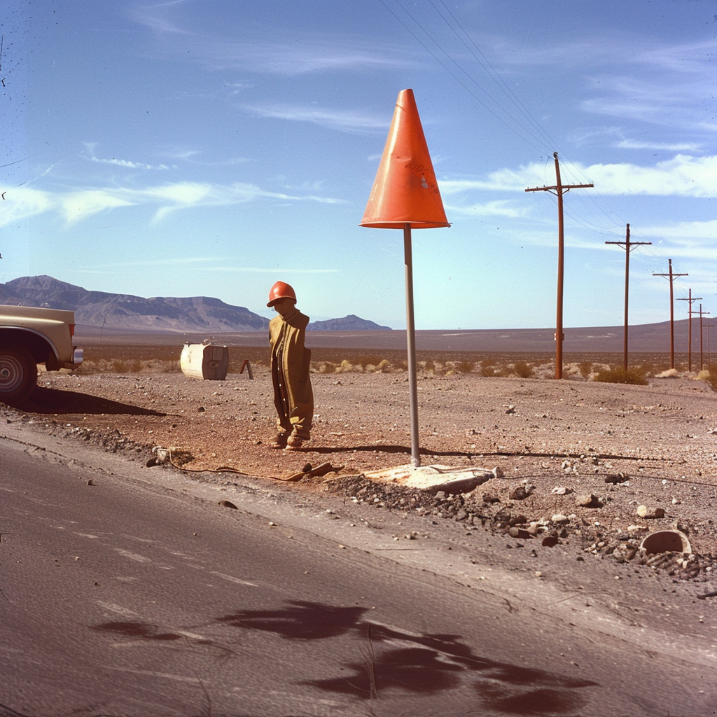 alien body traffic cone