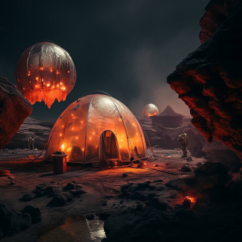 Stunning Alien Planet Camping Adventure