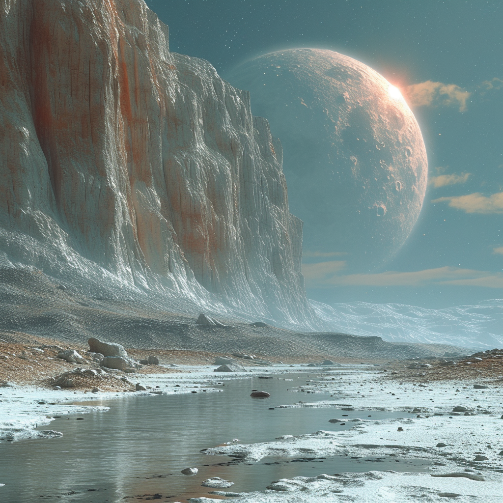 colorful alien planet landscape