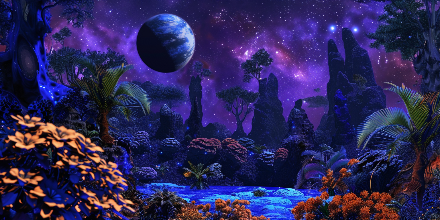 Alien planet jungle composition by Larry Carlson