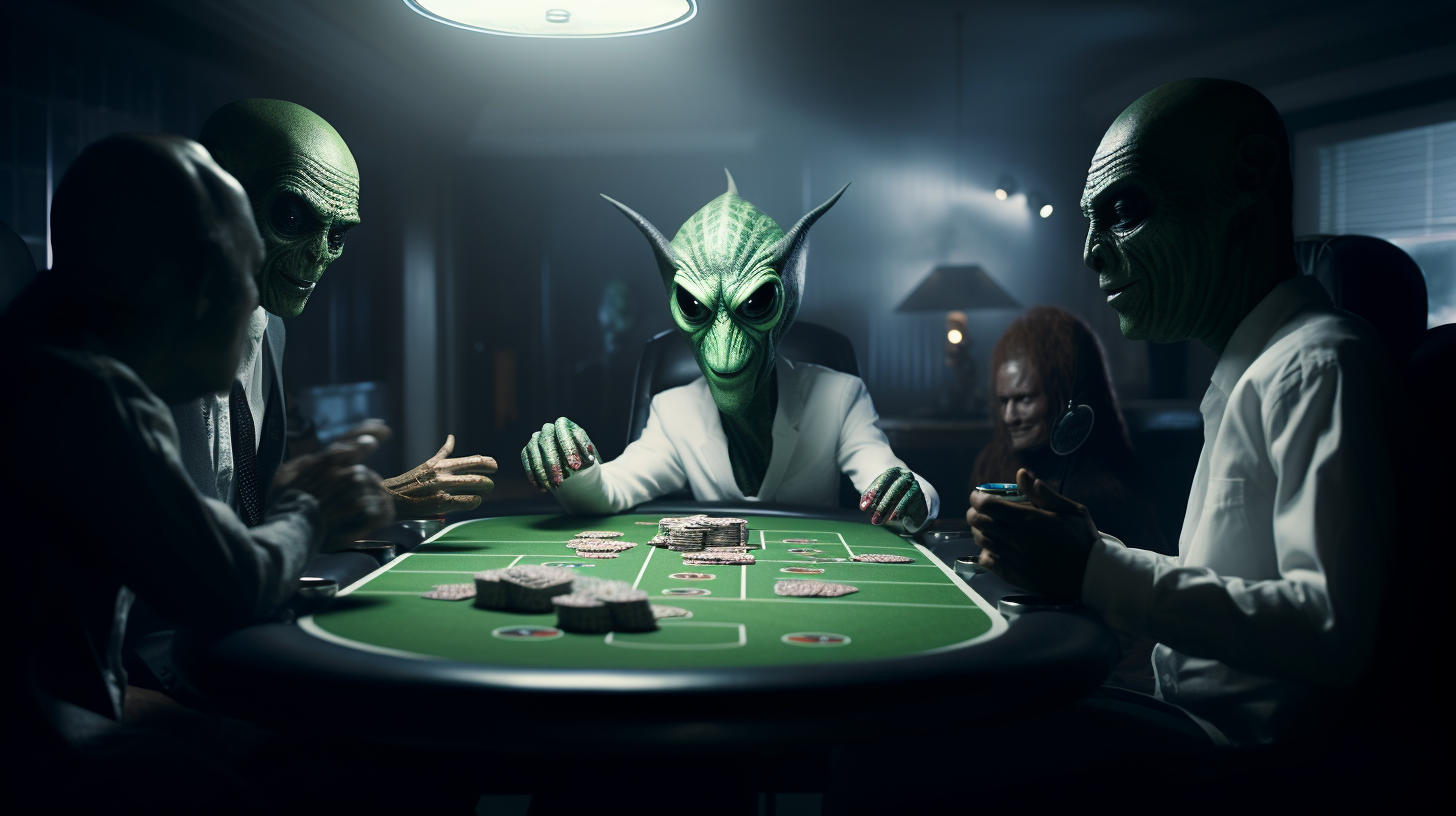 Aliens Playing Poker Image