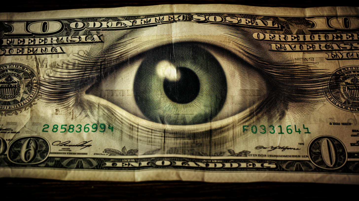 Illuminati symbol, one dollar bill