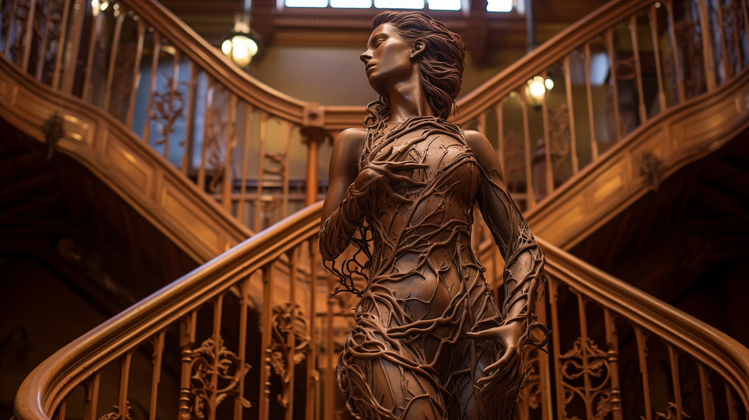 Allegorical Sculpture in Bradbury Building Lobby