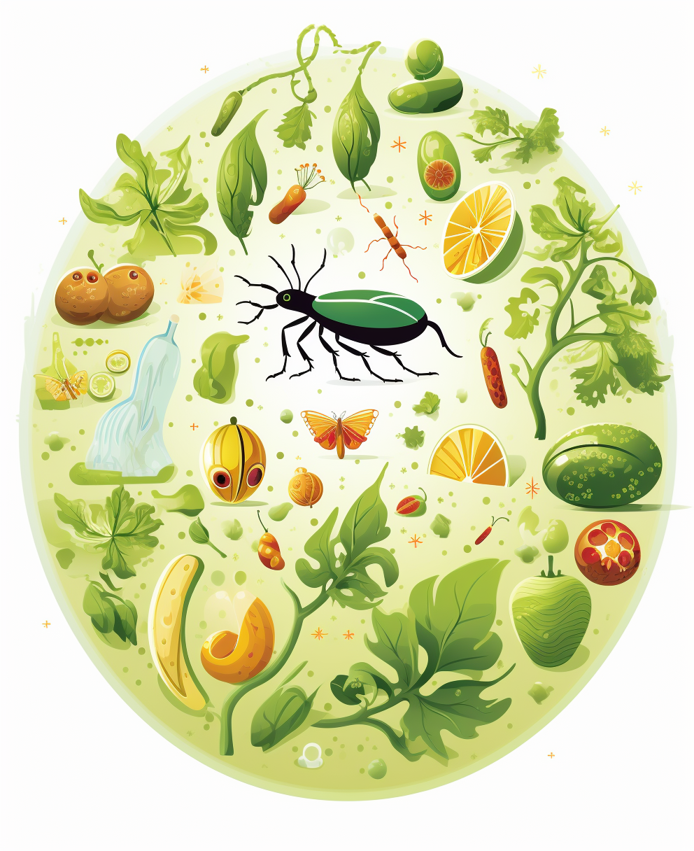 Illustration of various allergens for better understanding.