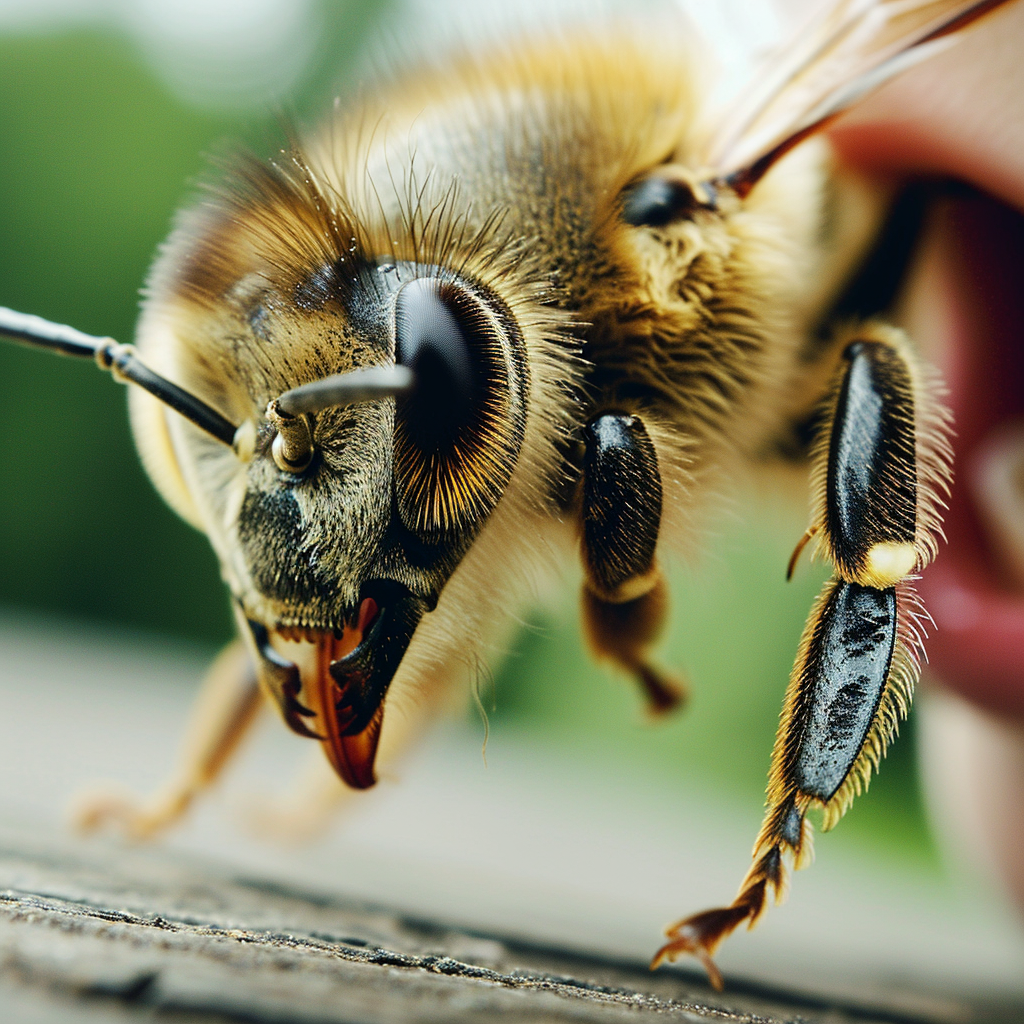 Person with Allergic Reaction to Killer Bee Sting