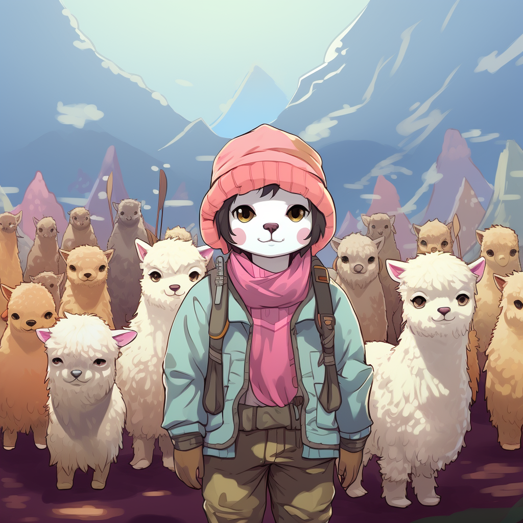 Alpaca showcasing differences in anime style