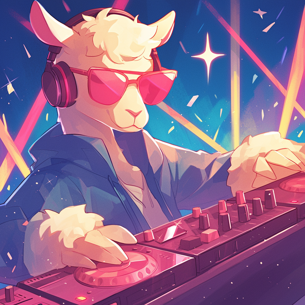 Alpaca DJ Rave Party Techno