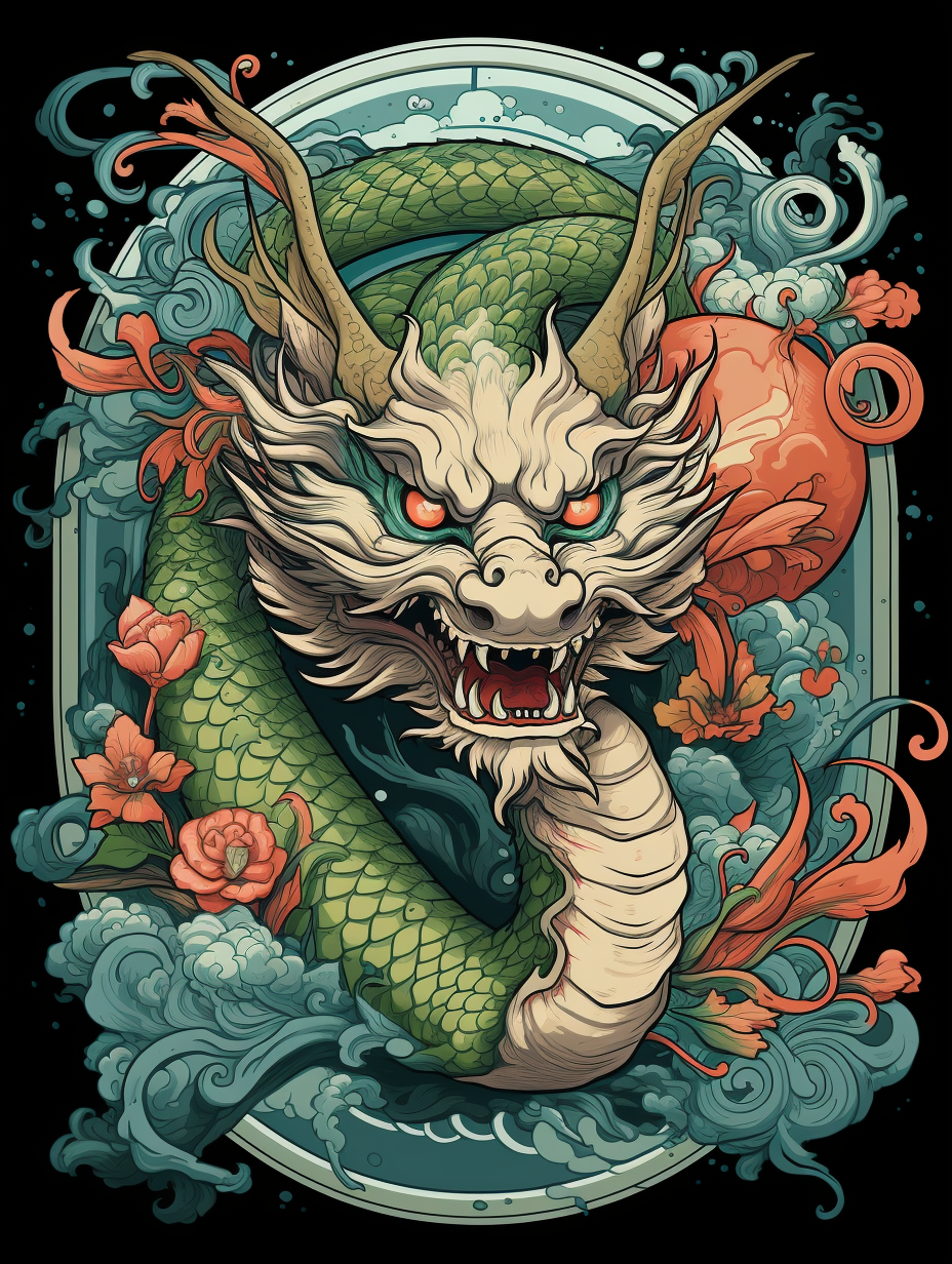 Colorful Chinese Dragon Artwork