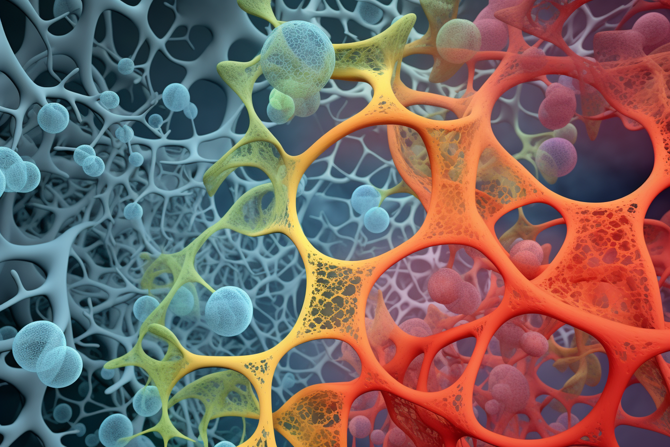 Structure of alveoli in respiratory system