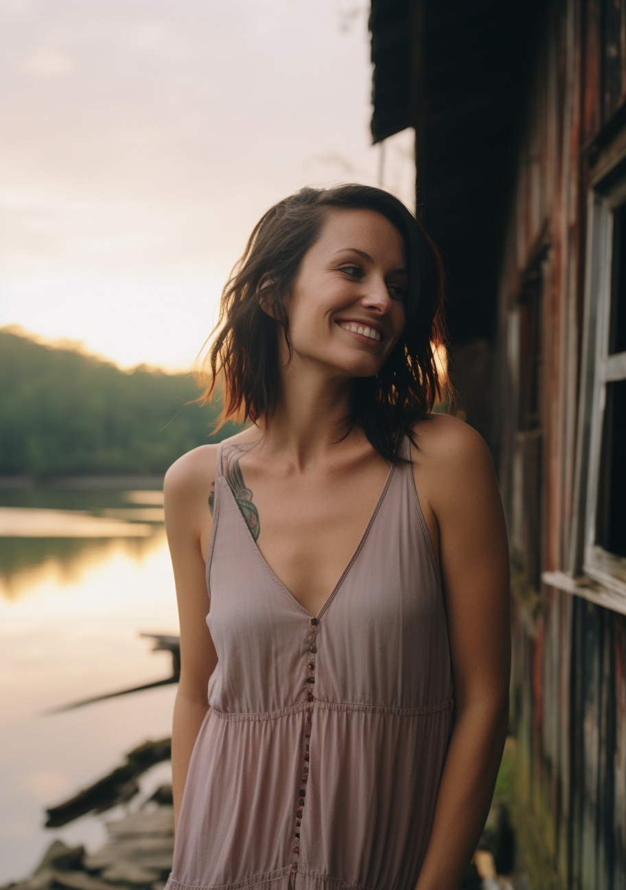 Alysha Grace Marko smiling by the river