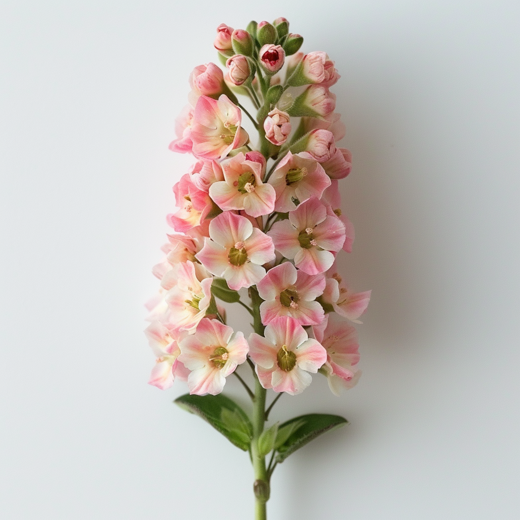 Alyssum Flower on White Background