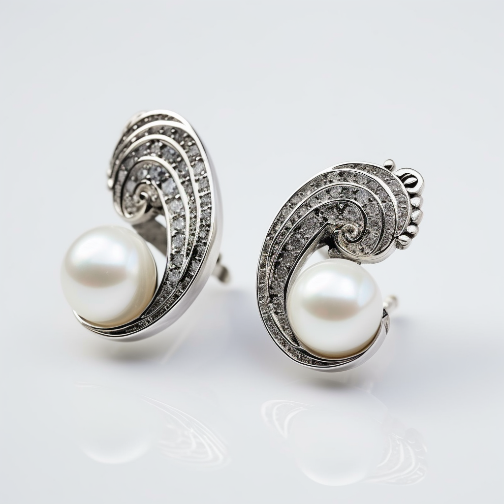 Stylish Pandora Earrings with Pearls and CZ