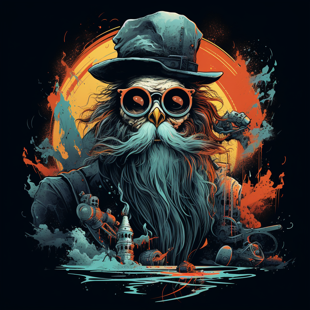 Gritty fantasy design for t-shirts