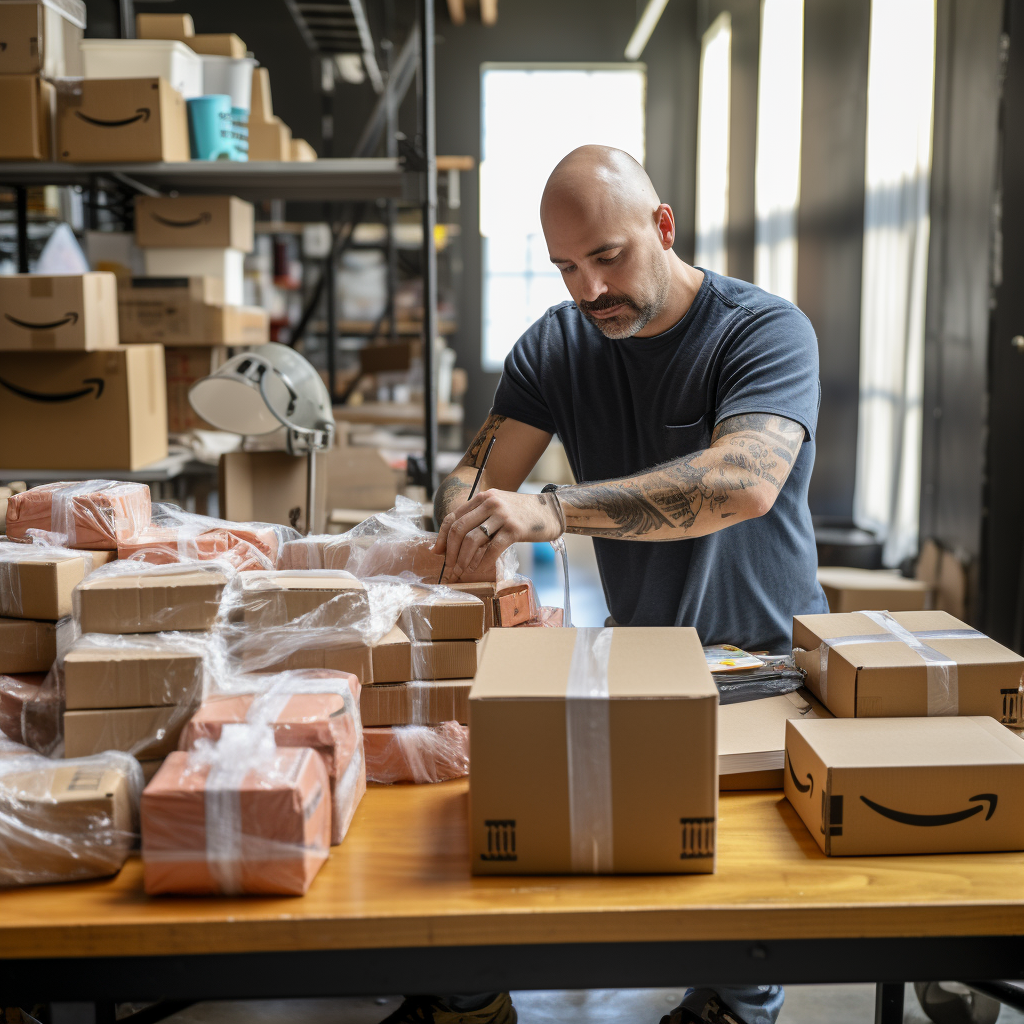 Developer creating innovative Amazon product from raw materials