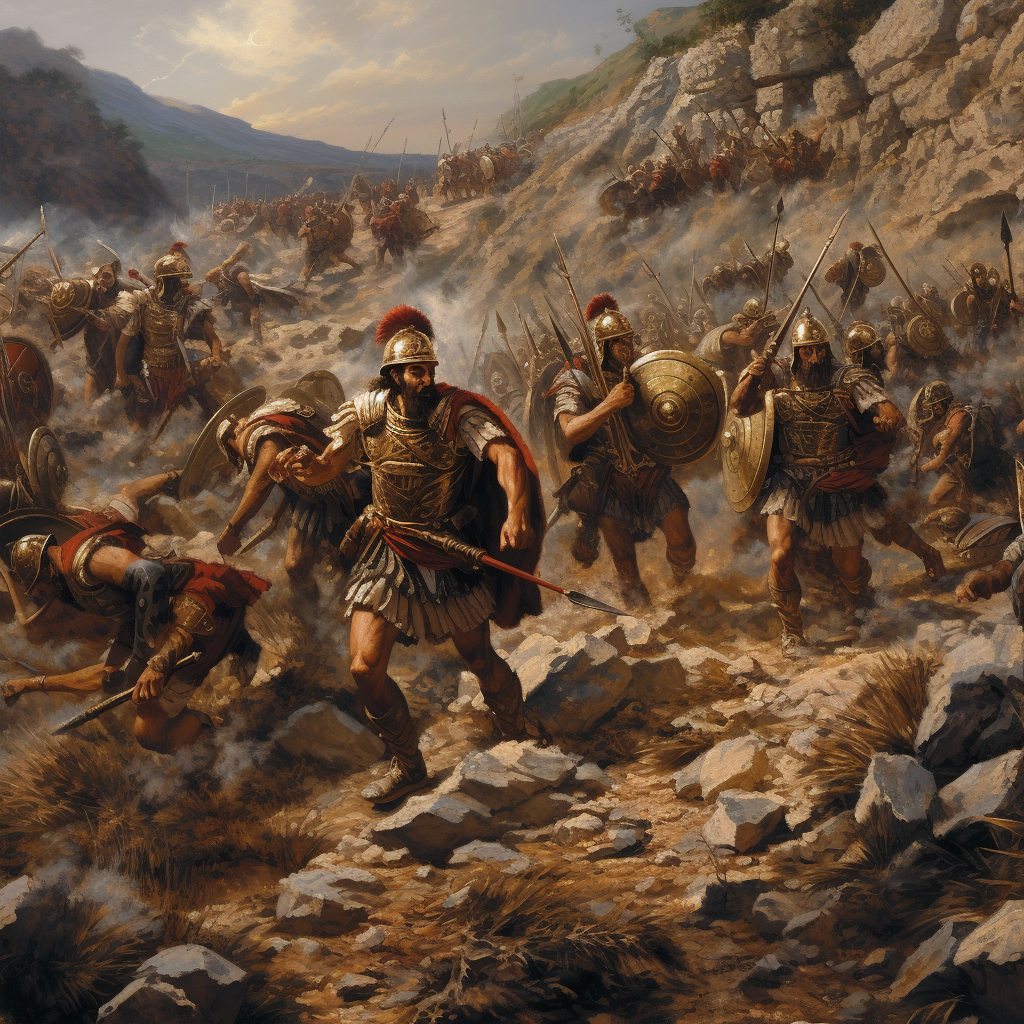 Sogdian warriors launching a surprise attack