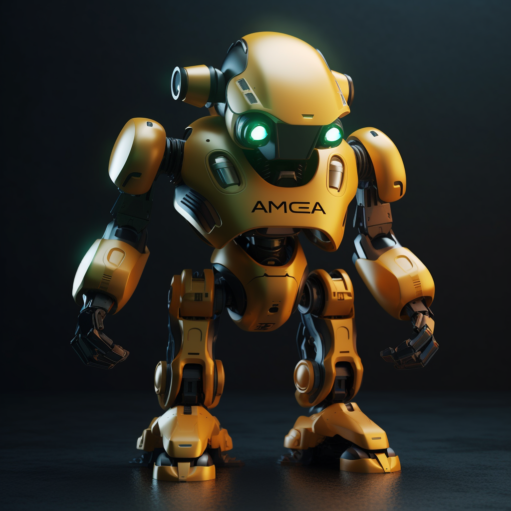 3D Blender render of Ameca the robot