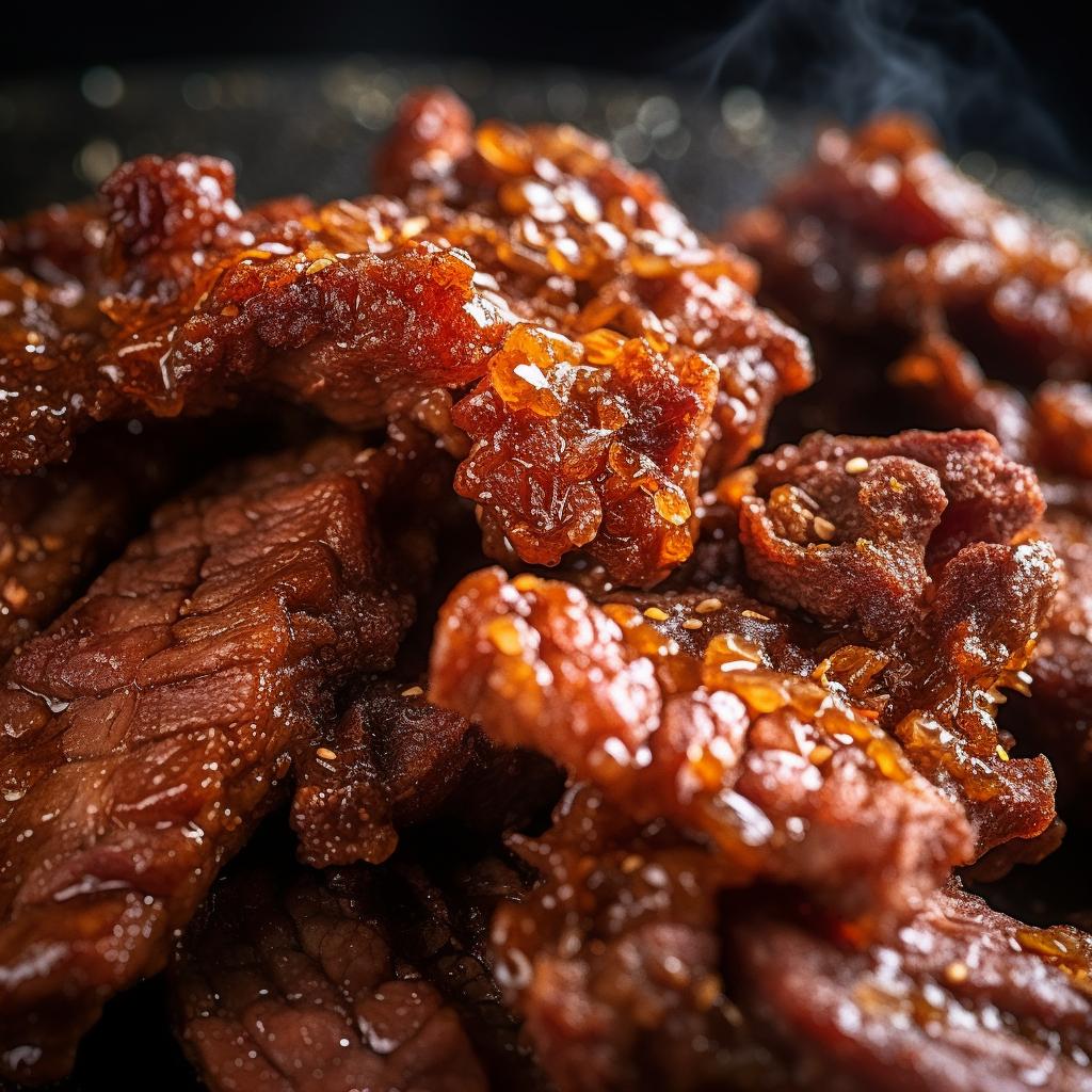 Crispy textured American beef dish