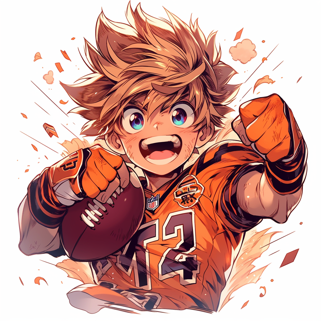 Playful American Football Boy Design