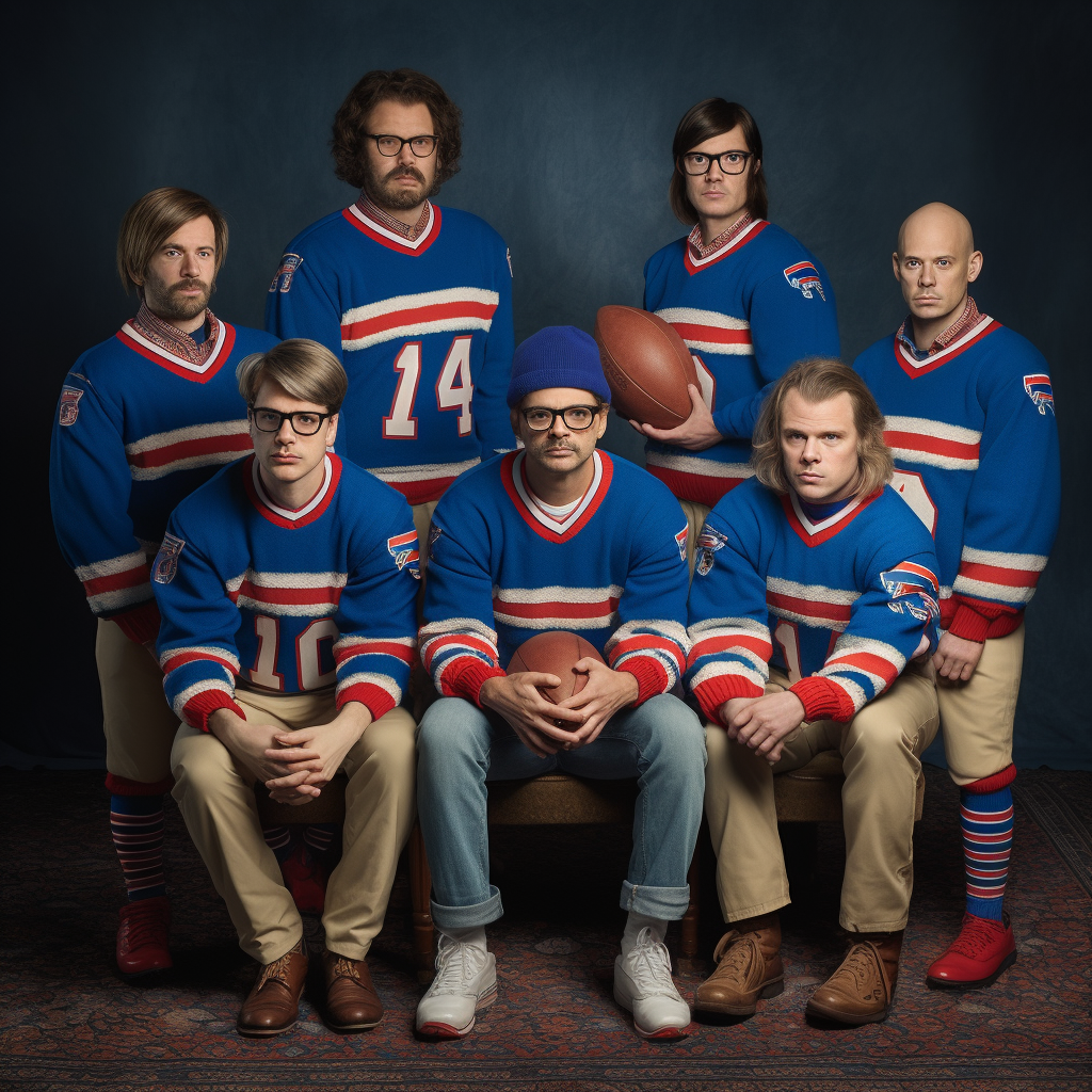 American Football Team in Wes Anderson Style