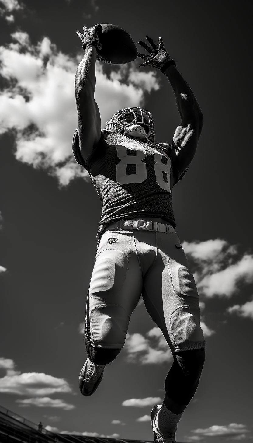 Rear View of Football Player