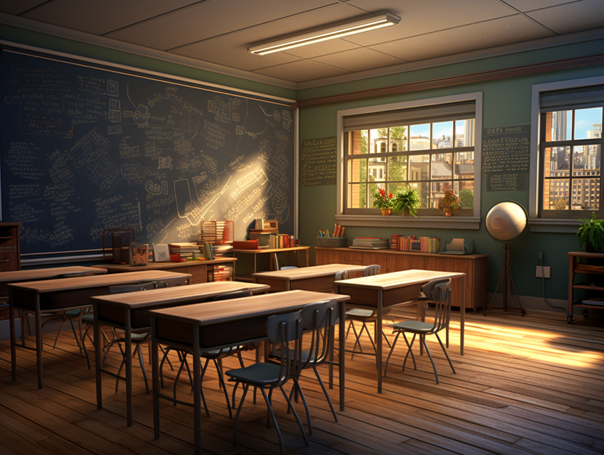 Luminous 3D Classroom Artwork