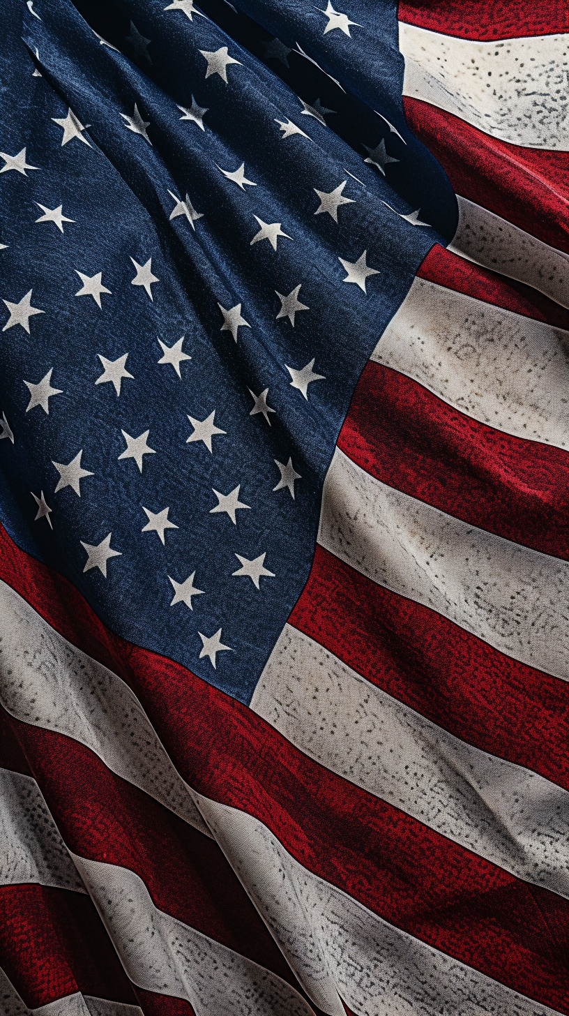 Close-up of American Flag Upholstery