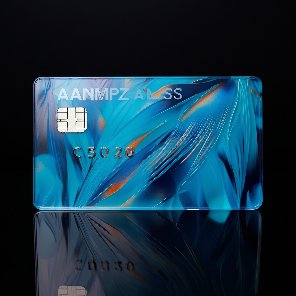 Glass Amex Card Ornament