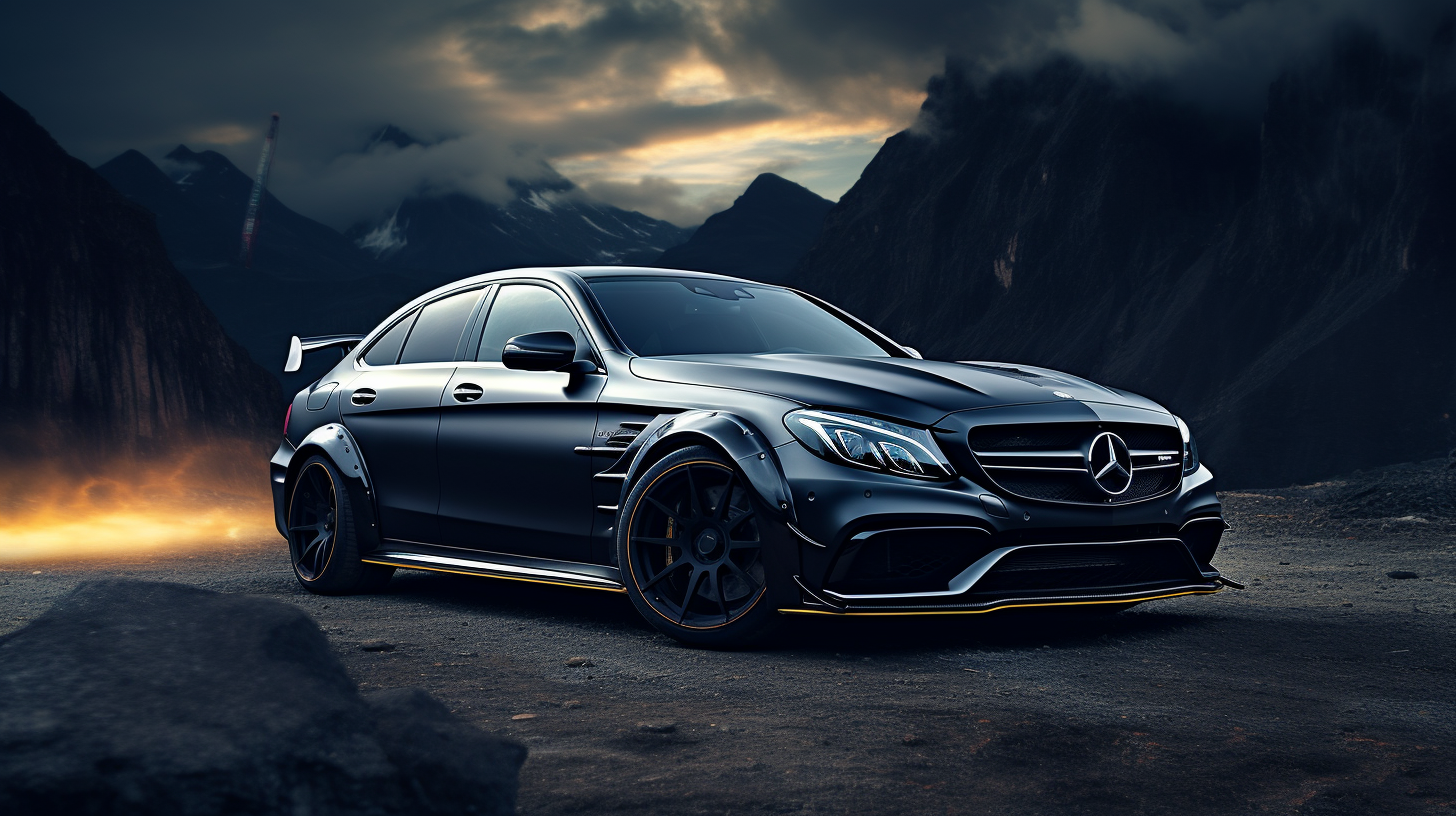 Stunning AMG C63 Batmobile in Metallic Black