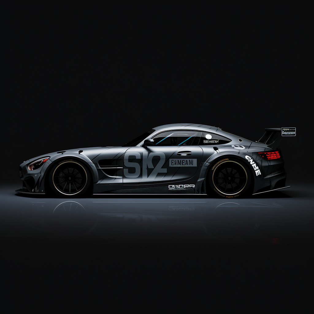 AMG GTS GT3 Race Car in White