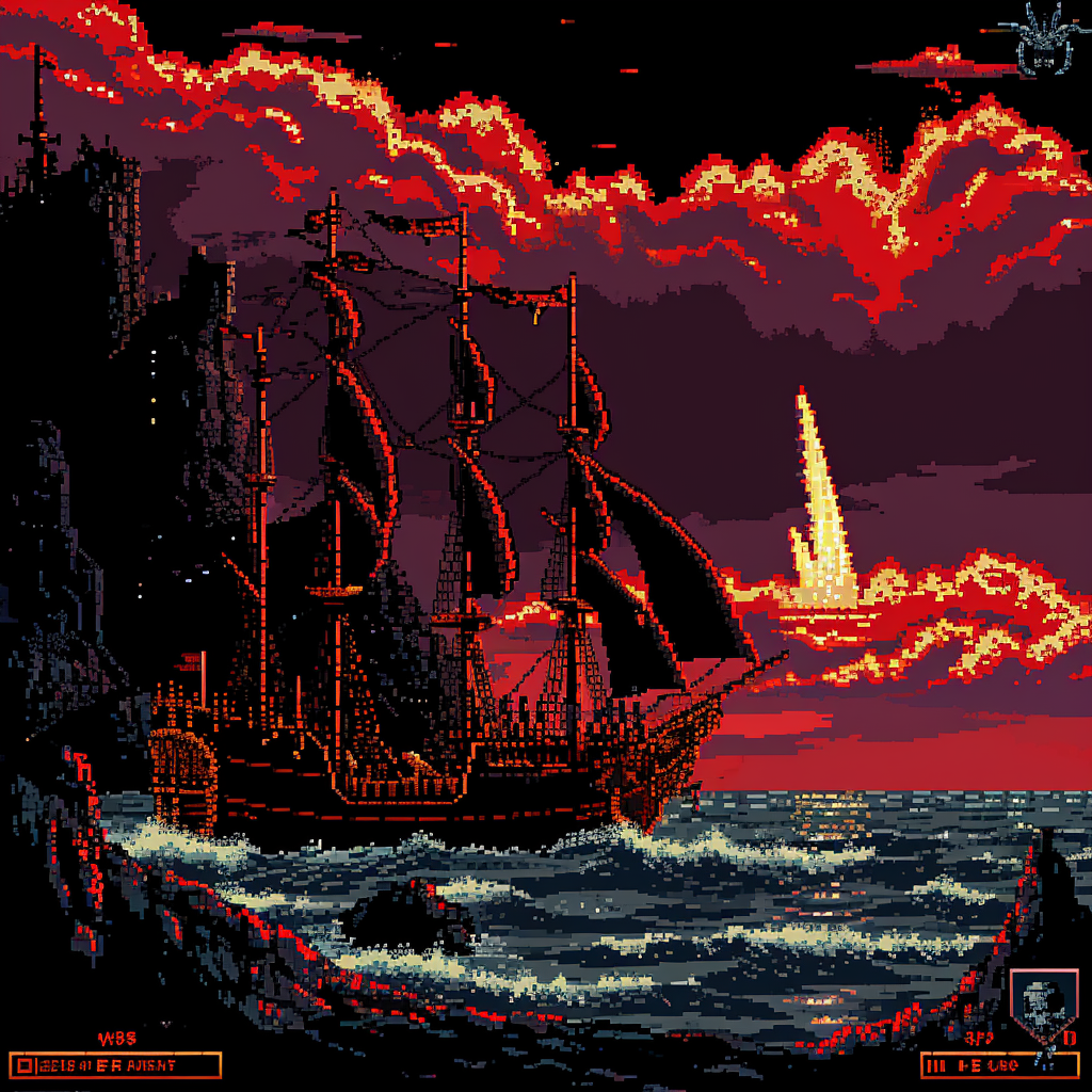 Exciting amiga game with pirate war adventures