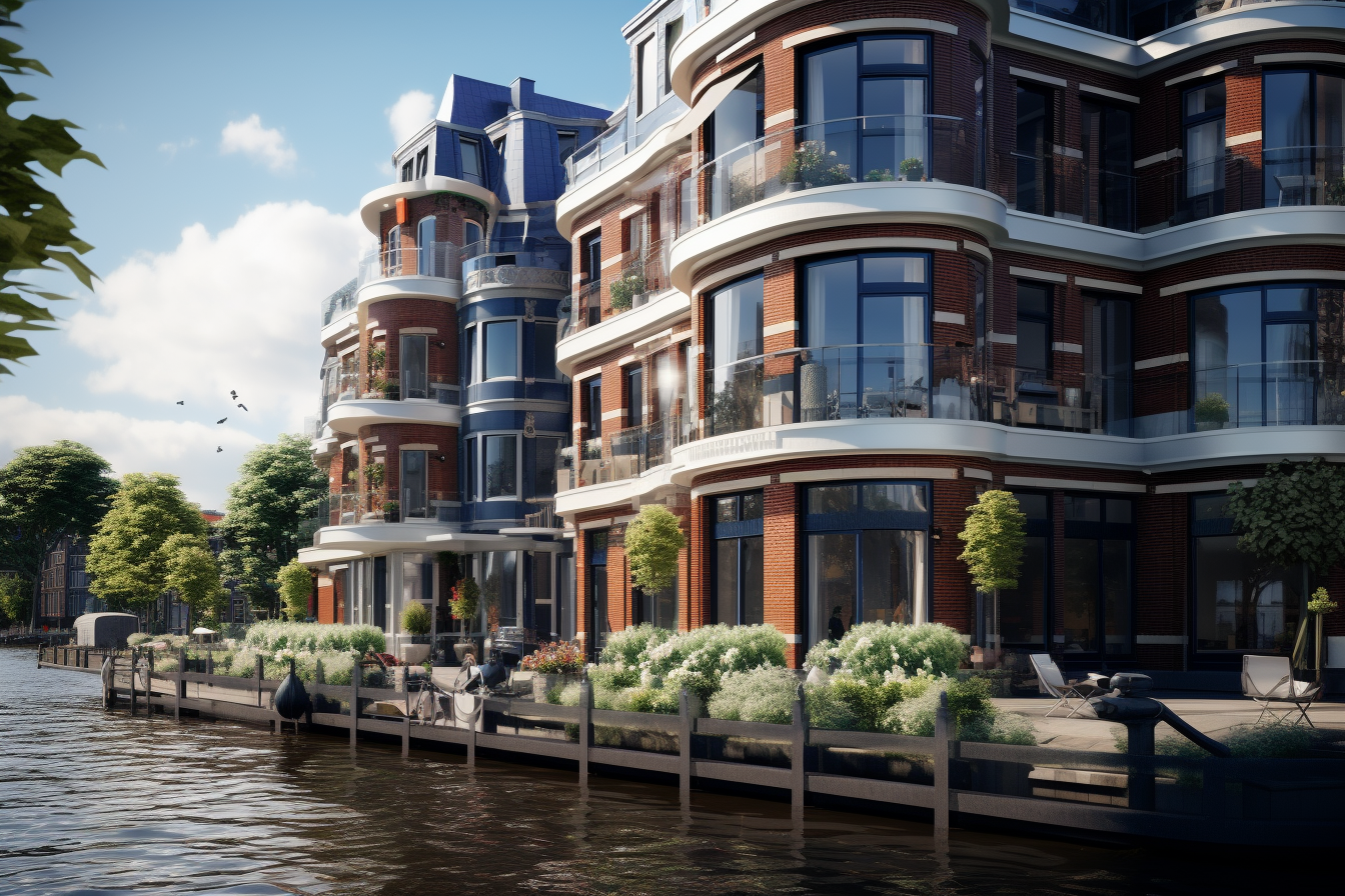 Exterior of Modern Amsterdam Apartments