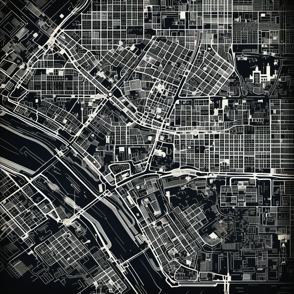 Sketchy vibe of Amsterdam's noire map