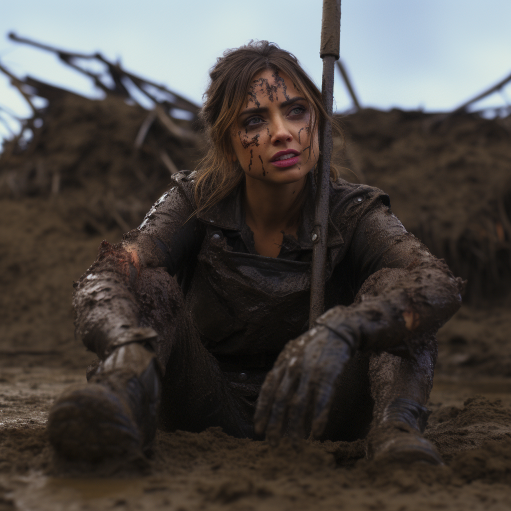 Gorgeous Ana De Armas with muddy legs