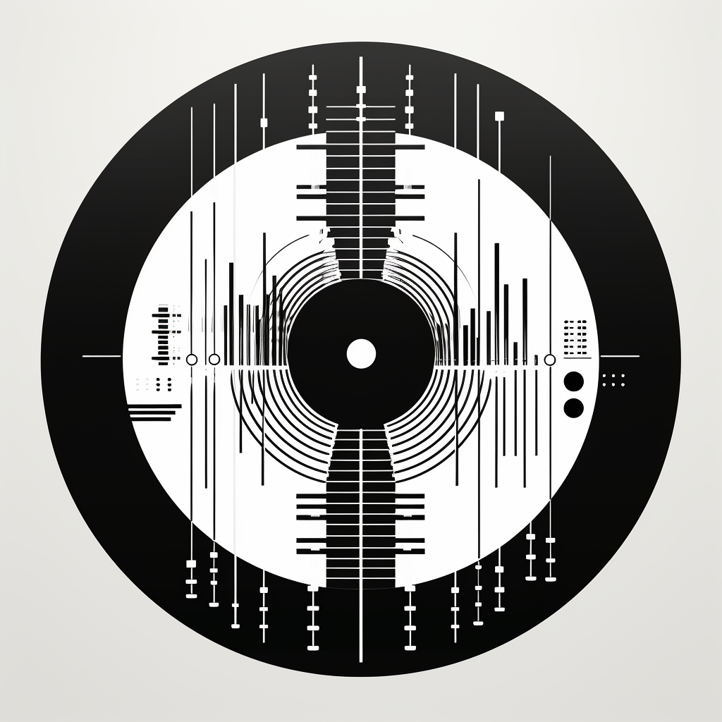 Conceptual Monochrome Analog Synthesizer Logo