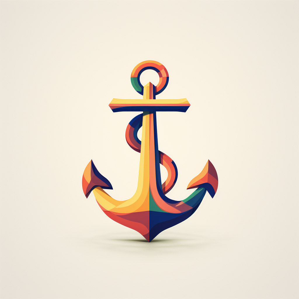 Modern anchor logo design